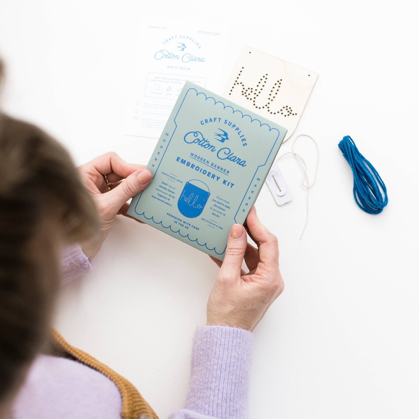 Hello Embroidery Board Kit: Mustard