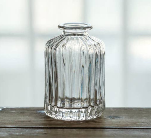 Pleated Glass Bud Vase