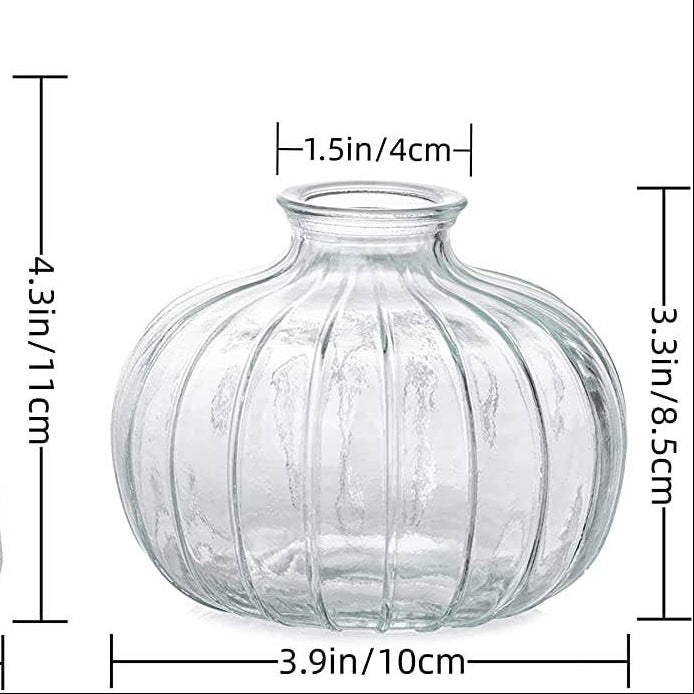 Pleated Glass Bud Vase