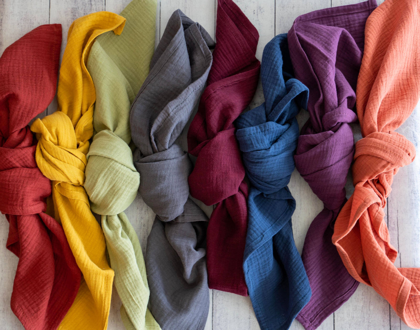 Crinkle Cloth Napkins, set of 4: Dusty blue