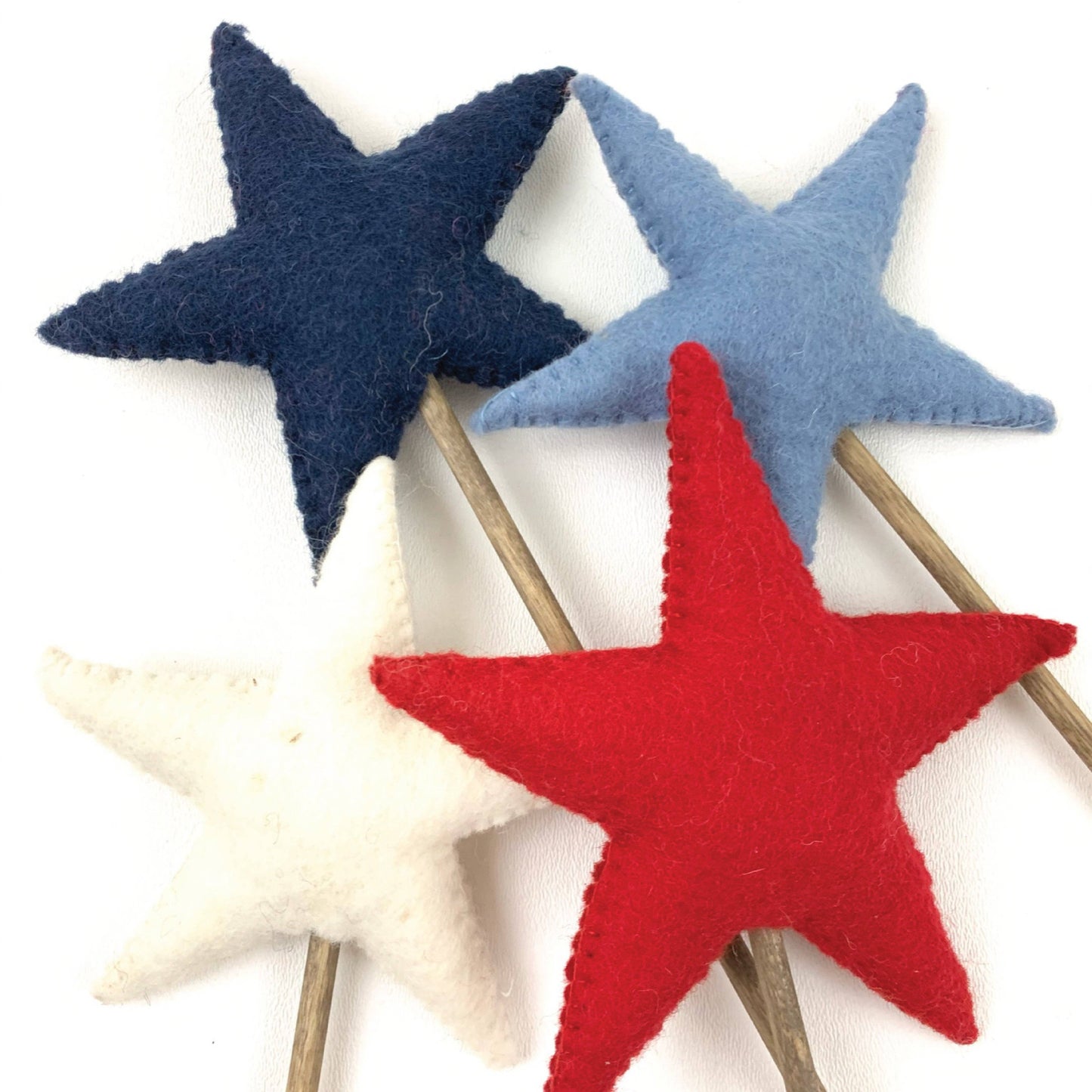 Felt Star Sticks: Dark Blue