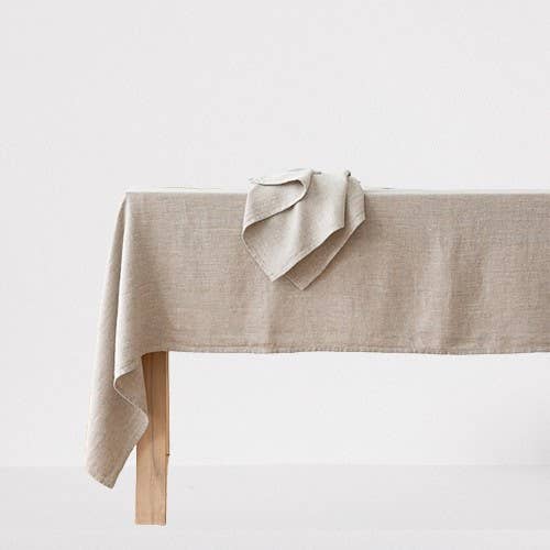 Classic Solid Natural Tablecloth : 56"x72" Rectangular
