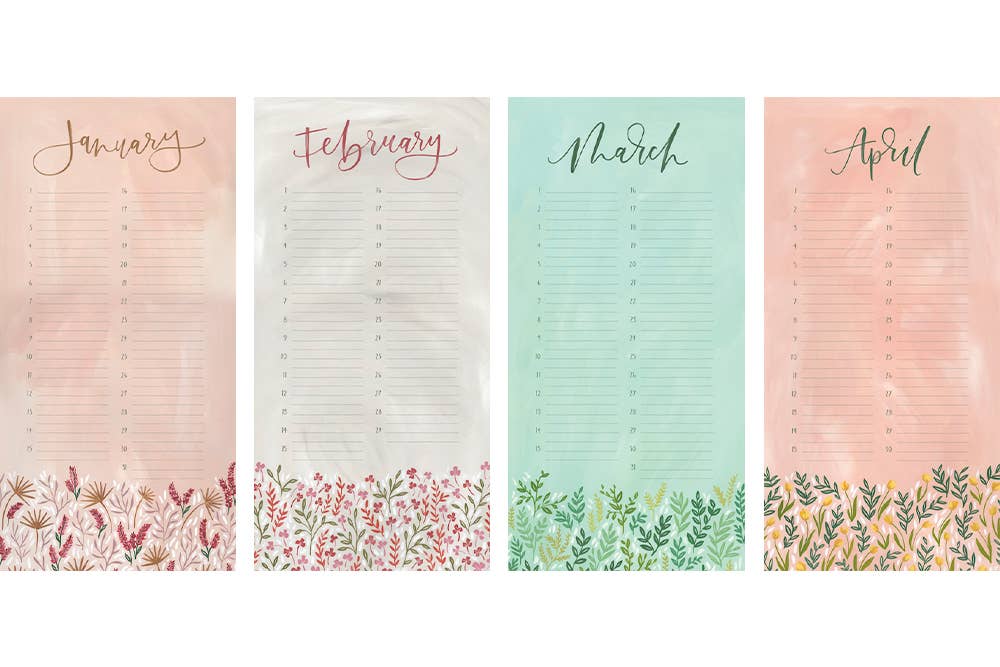 Meadow Birthday Calendar