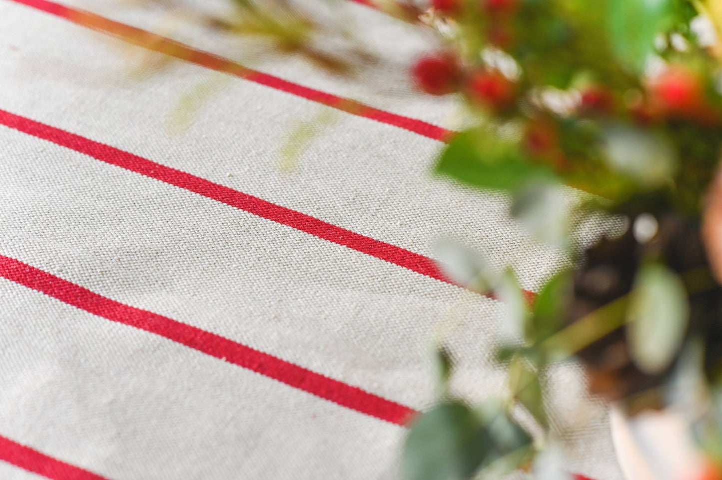 Red Stripe Tablecloth