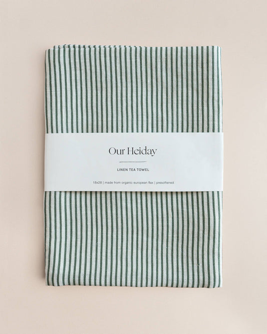 Classic Stripe Grove Linen Tea Towel