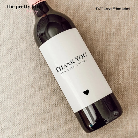 Thank You Wine Label