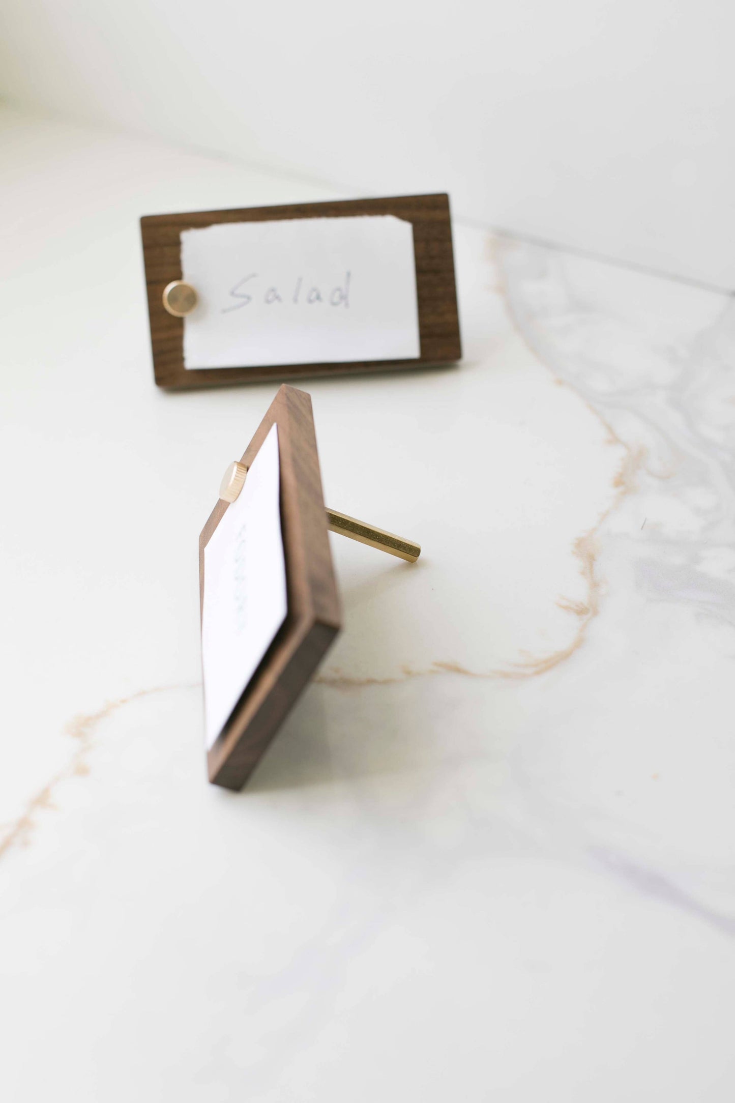 Wooden Name Card & Note Holder
