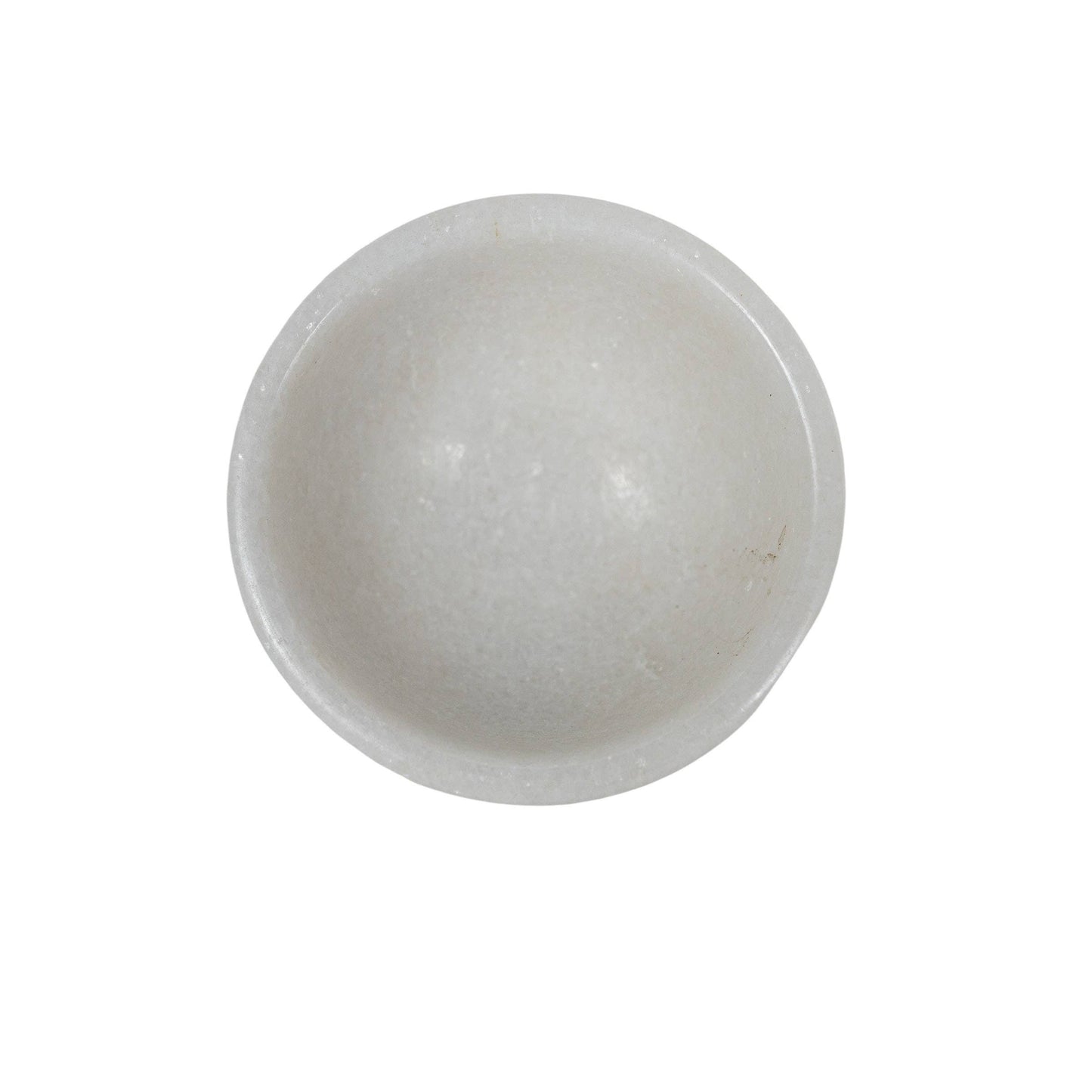Fleur White Marble Serving Bowl