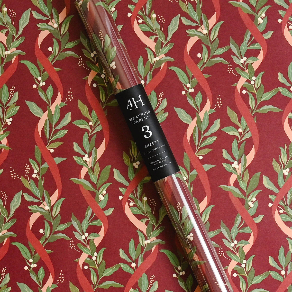 Ribbon Laurel Wrap: Single Sheet
