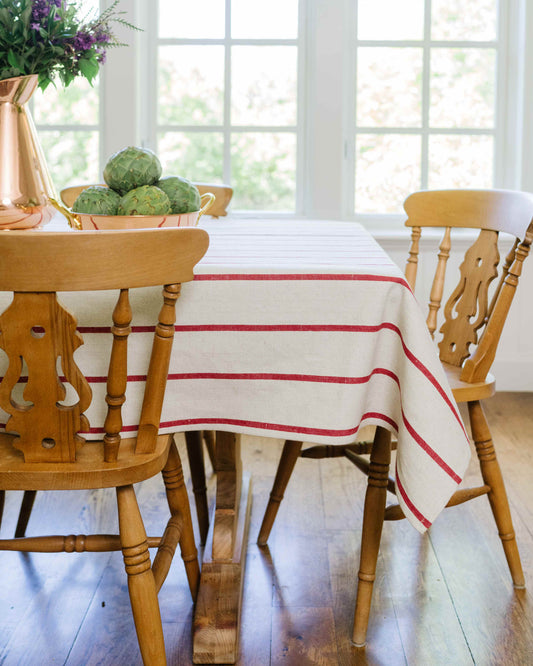 Red Stripe Tablecloth