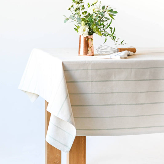 Green English Stripe Tablecloth
