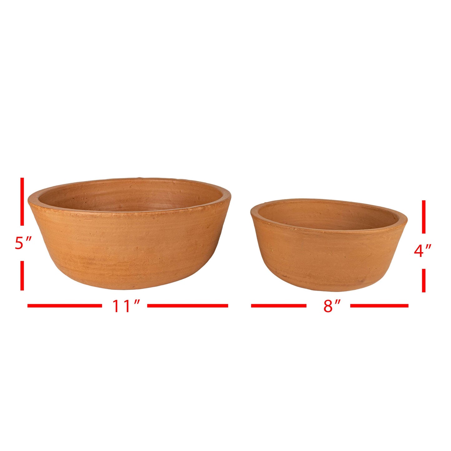 Rambla Set 2 Natural Terracotta Bowls