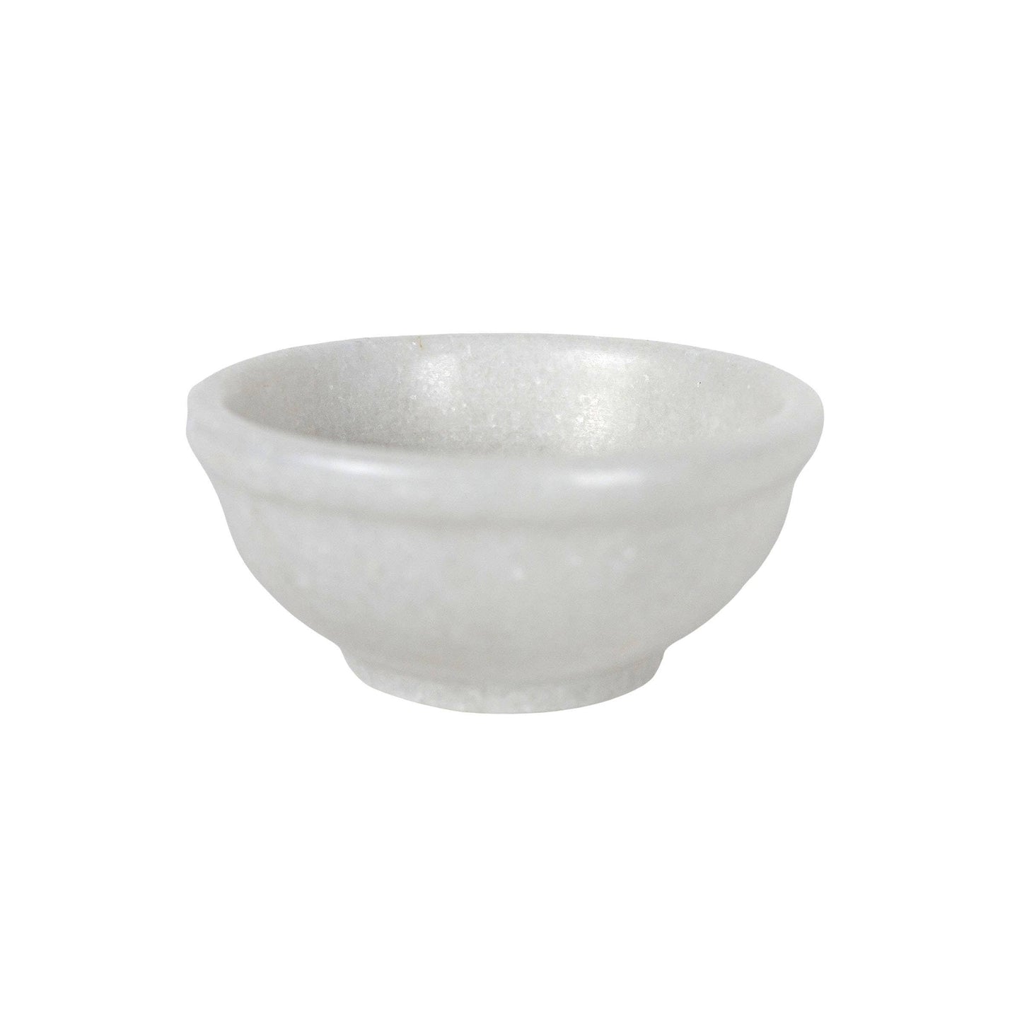 Fleur White Marble Serving Bowl