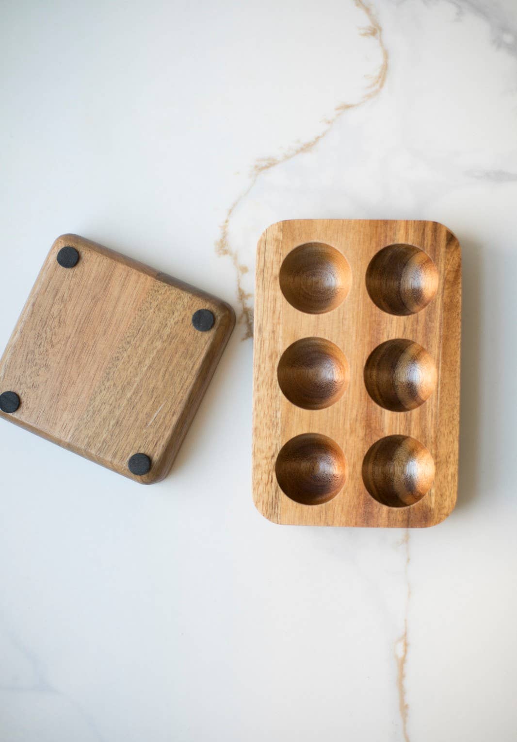 Wooden Egg Holder: 6 holes