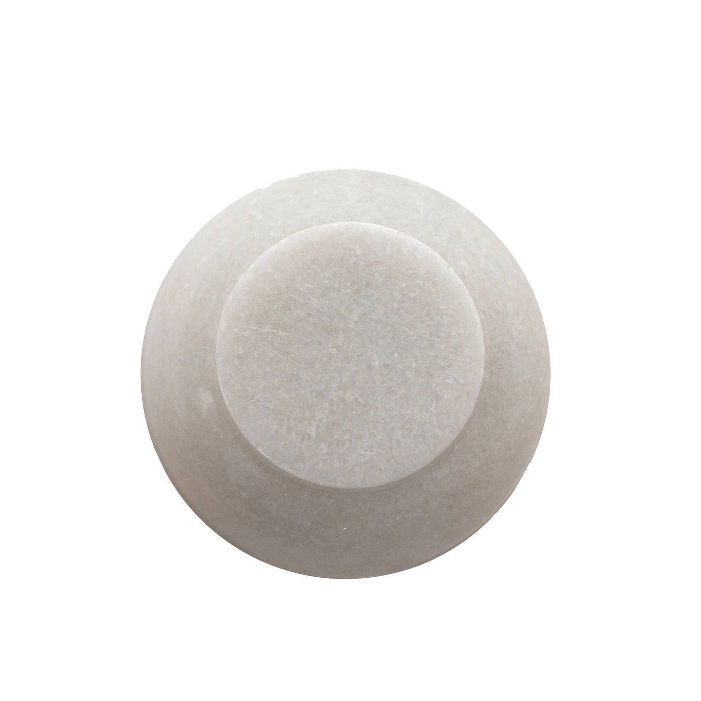 Fleur White Marble Serving Bowl