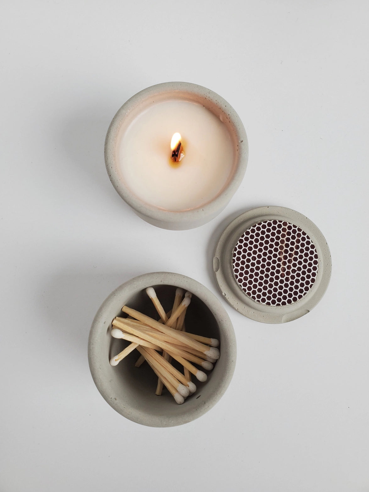 Concrete Match Jar