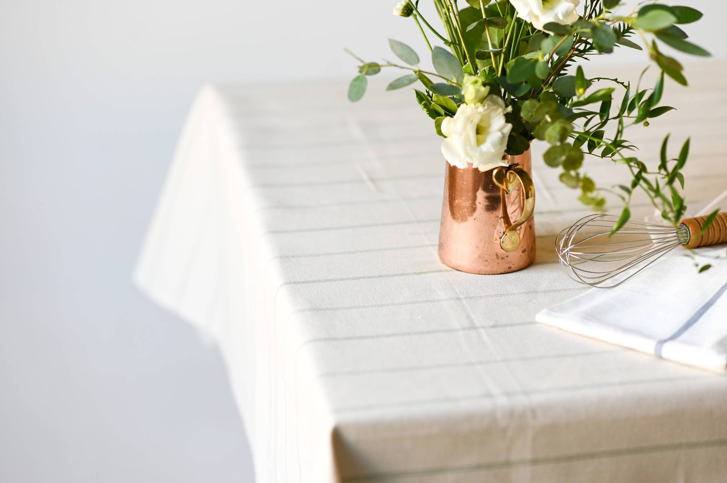 Green English Stripe Tablecloth