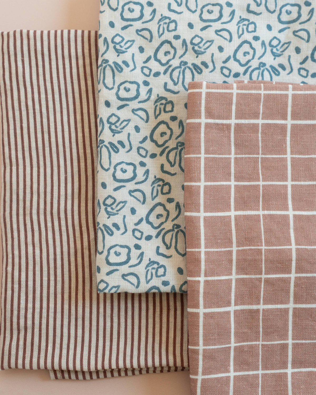 Classic Stripe Wine Linen Tea Towel