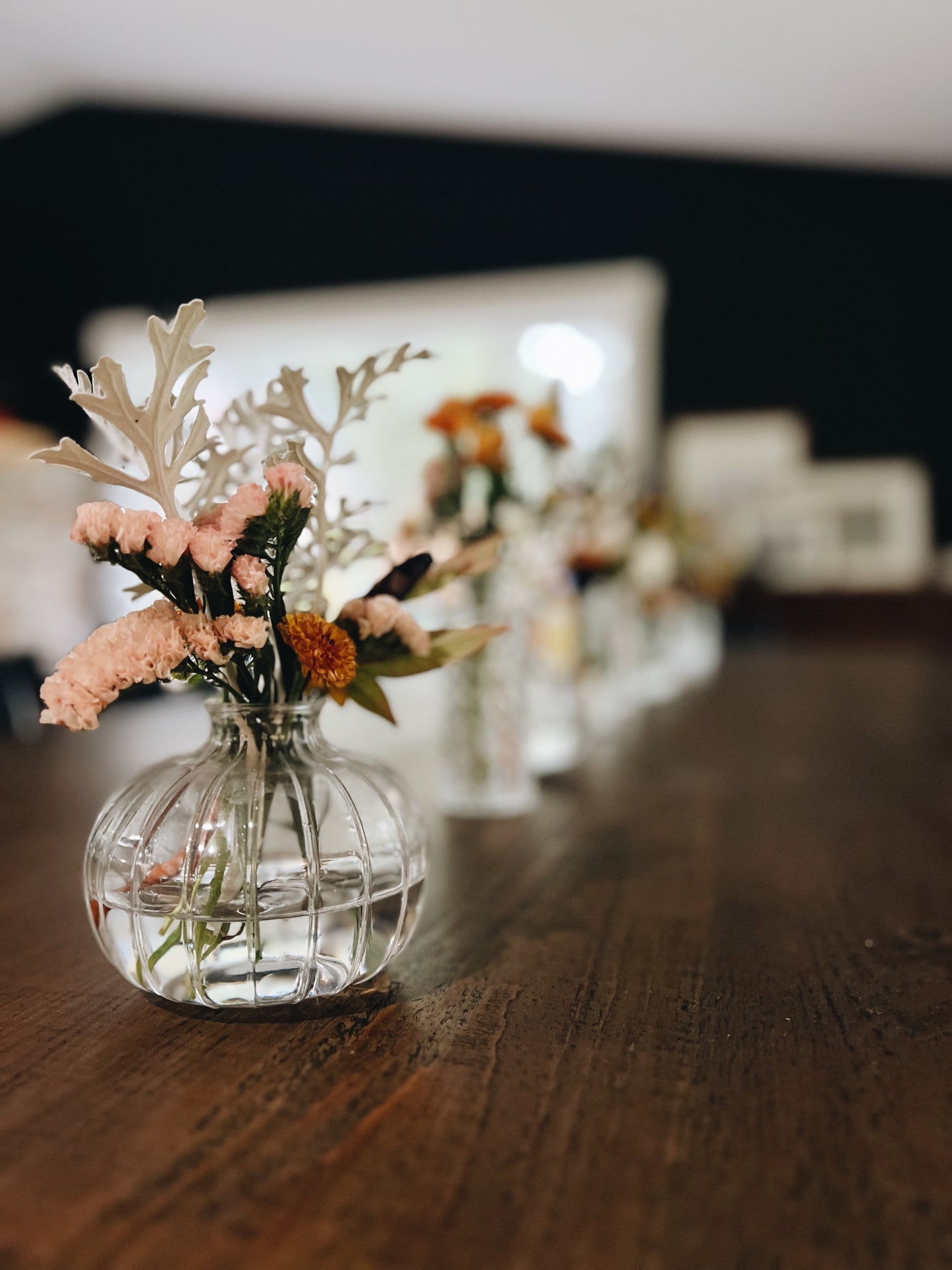 Pleated Glass Bud Vase