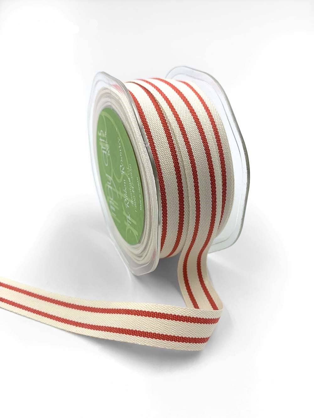 RED Double Stripes Ribbon