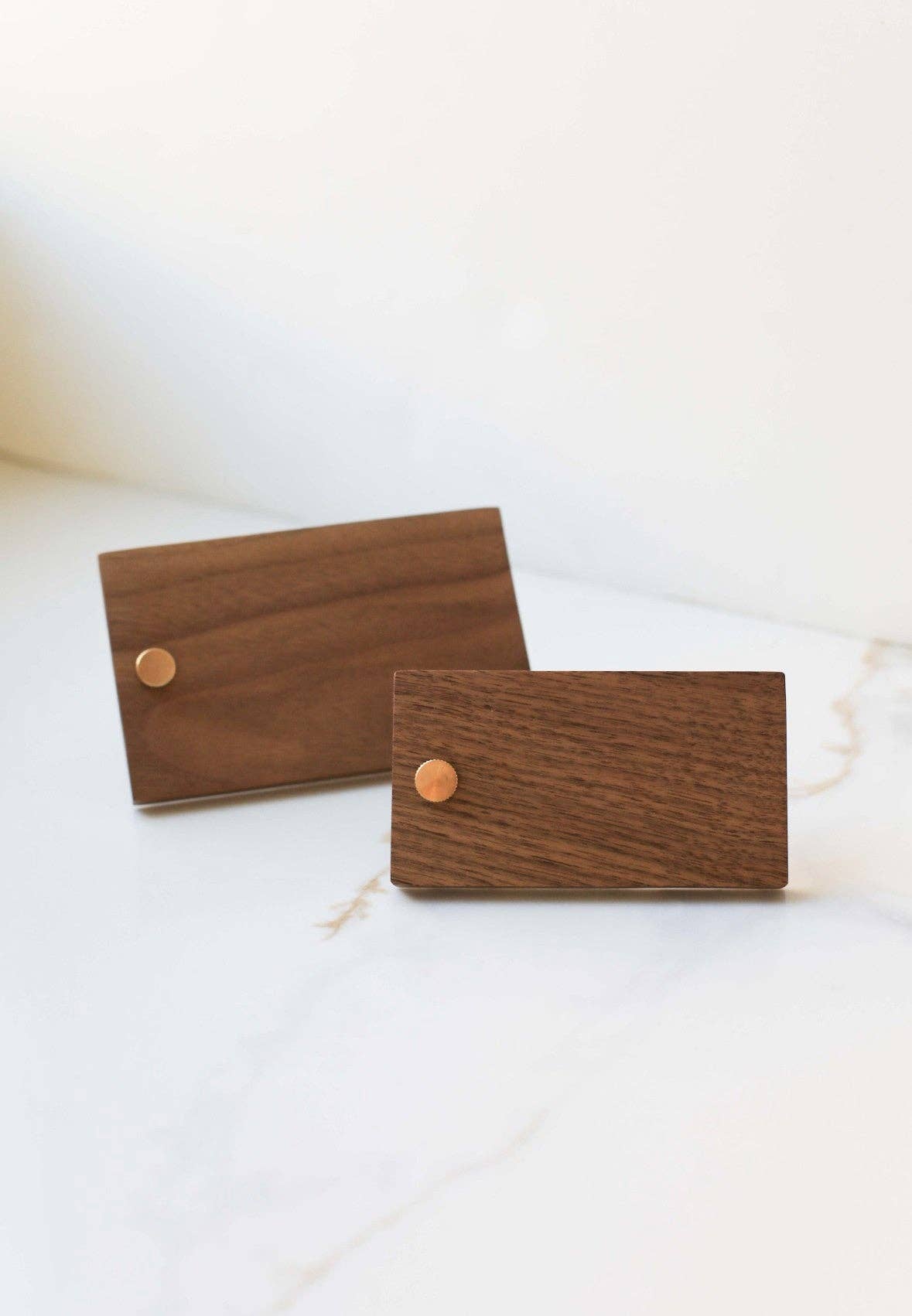 Wooden Name Card & Note Holder