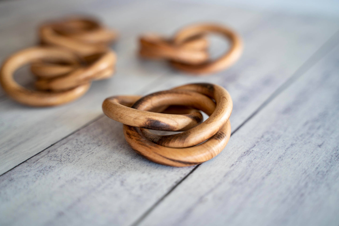 Wood Bangles Napkin Rings, set of 4