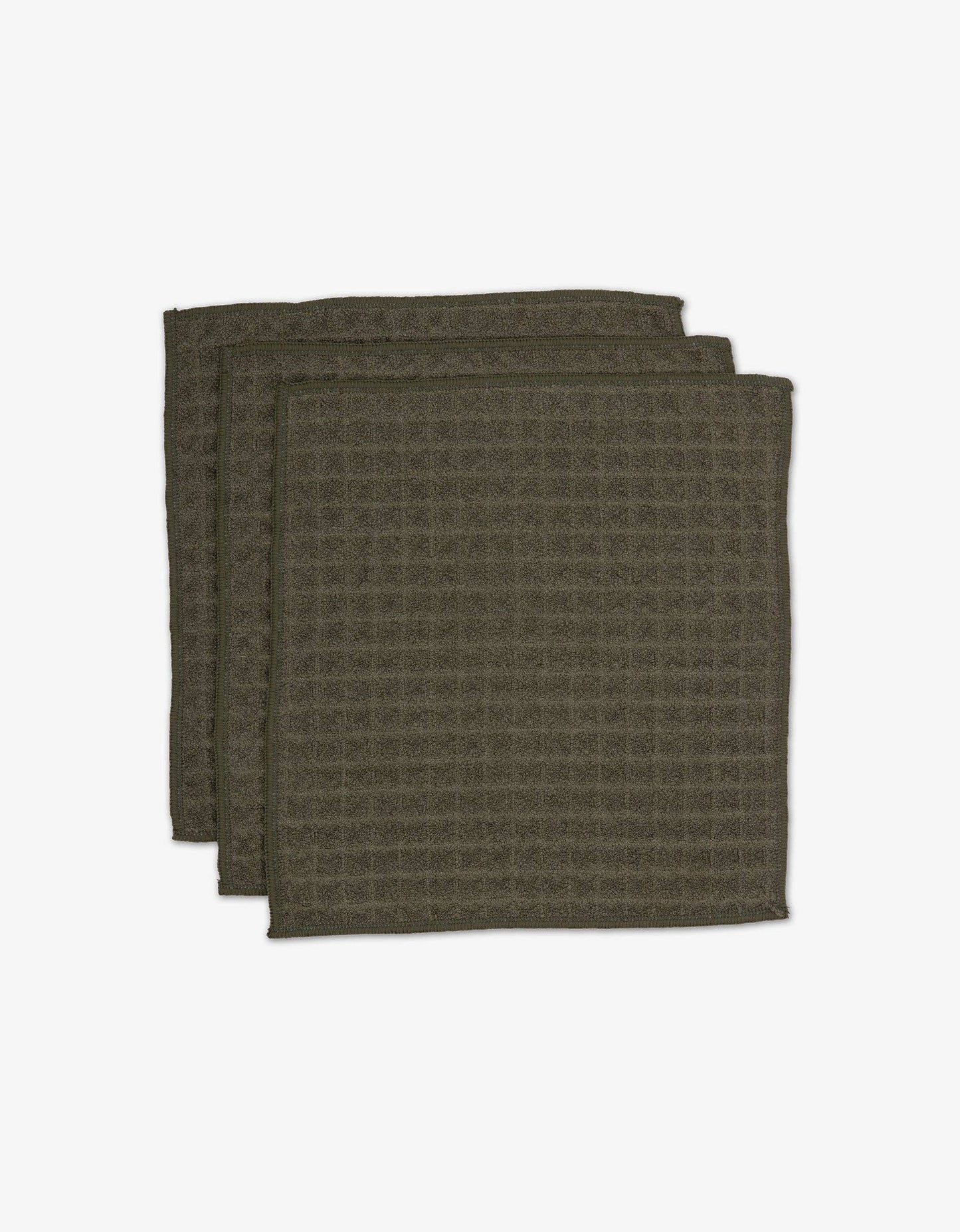Forest Waffle Washcloth Set of 3