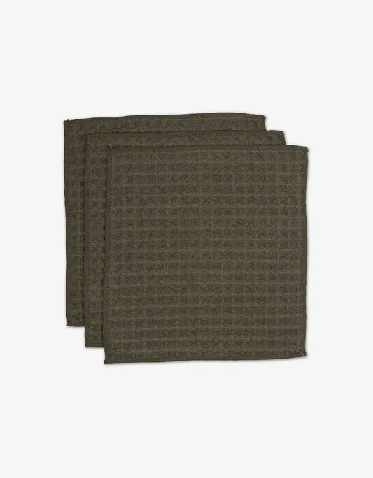 Forest Waffle Washcloth Set of 3