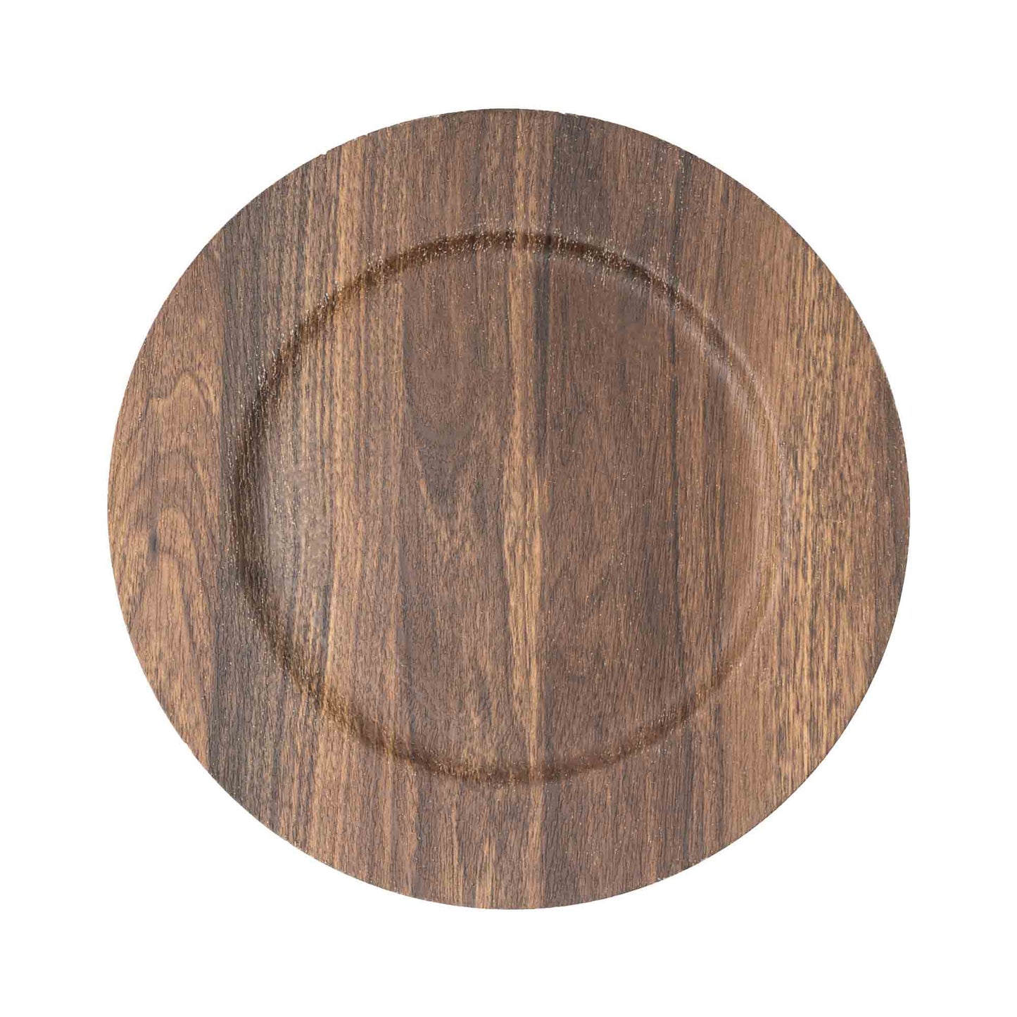 Faux Wood Plastic Charger Plate 13" - Brown