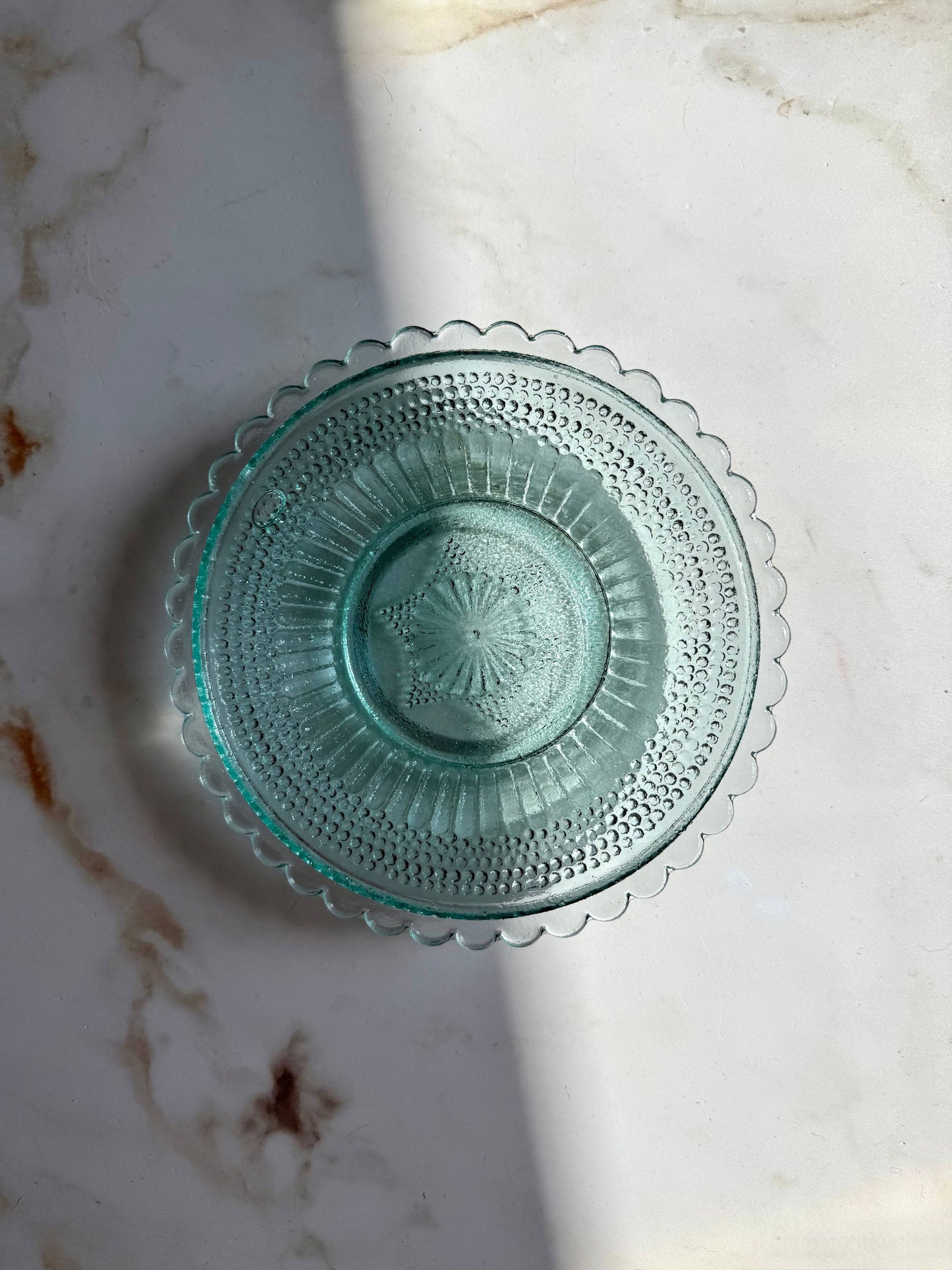Hand-pressed Glass Dish, Clear