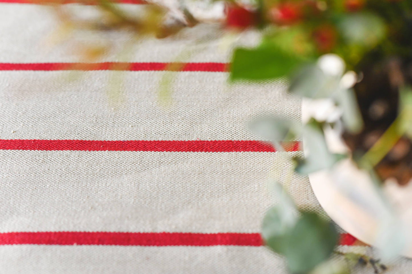 Red Stripe Tablecloth