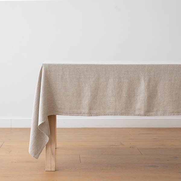 Classic Solid Natural Tablecloth : 56"x96" Rectangular