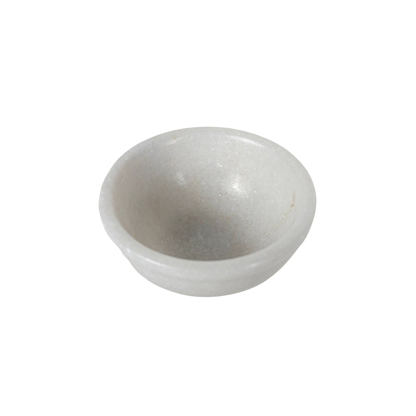 Fleur White Marble Serving Bowl