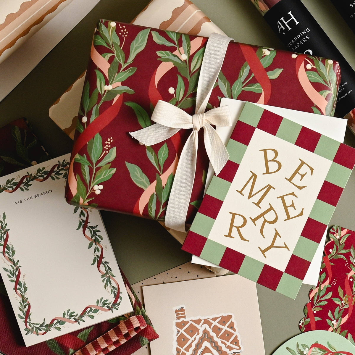 Ribbon Laurel Wrap: Single Sheet