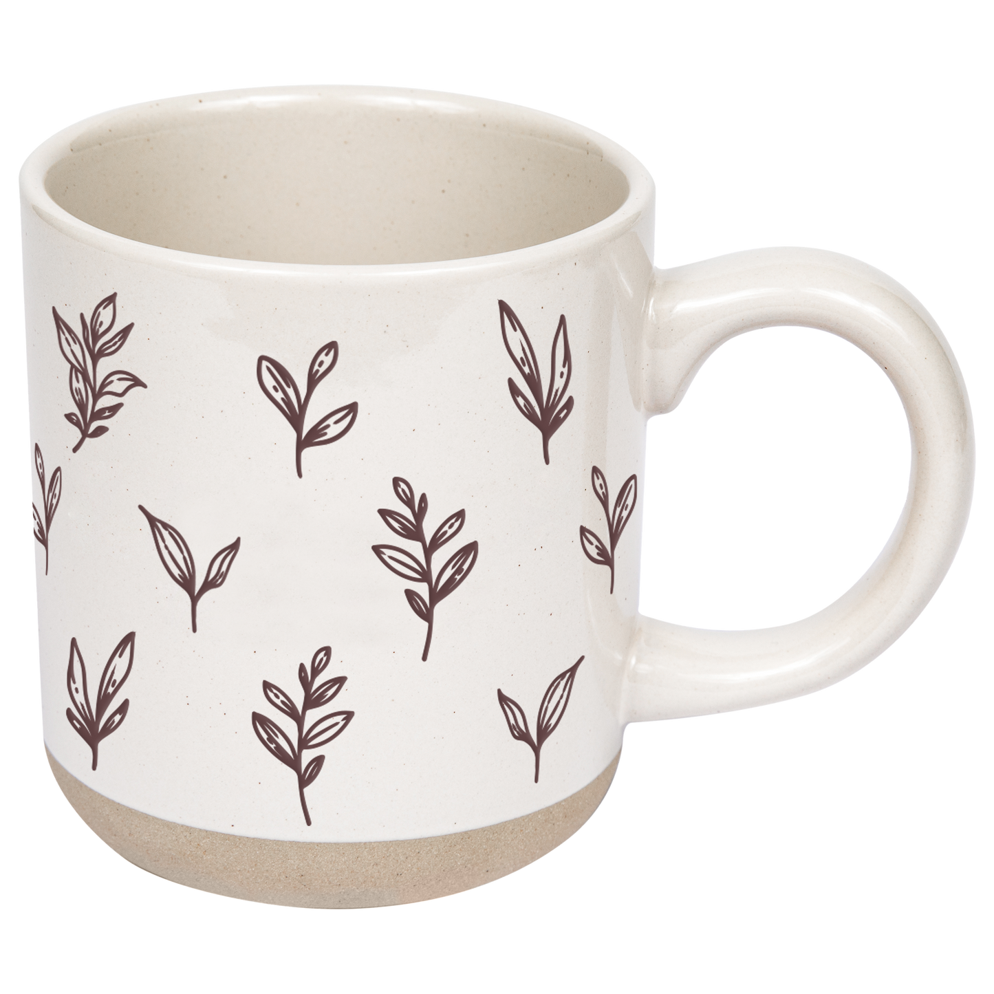 Leaves Stoneware Coffee Mug