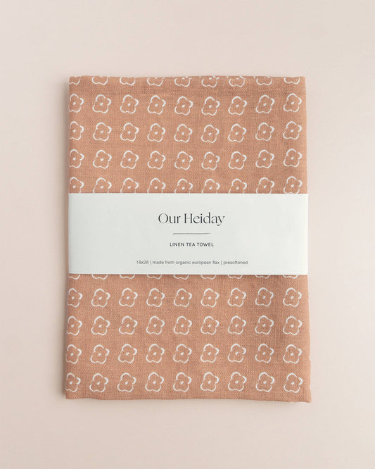 Elise Sienna Linen Tea Towel