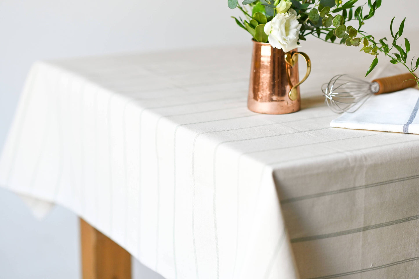 Green English Stripe Tablecloth