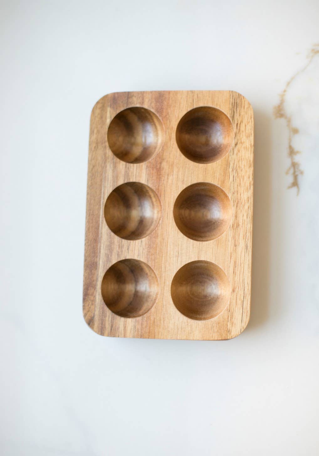 Wooden Egg Holder: 6 holes