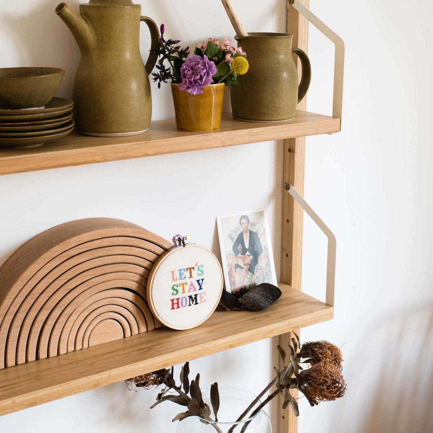 Let's Stay Home Cross Stitch Kit