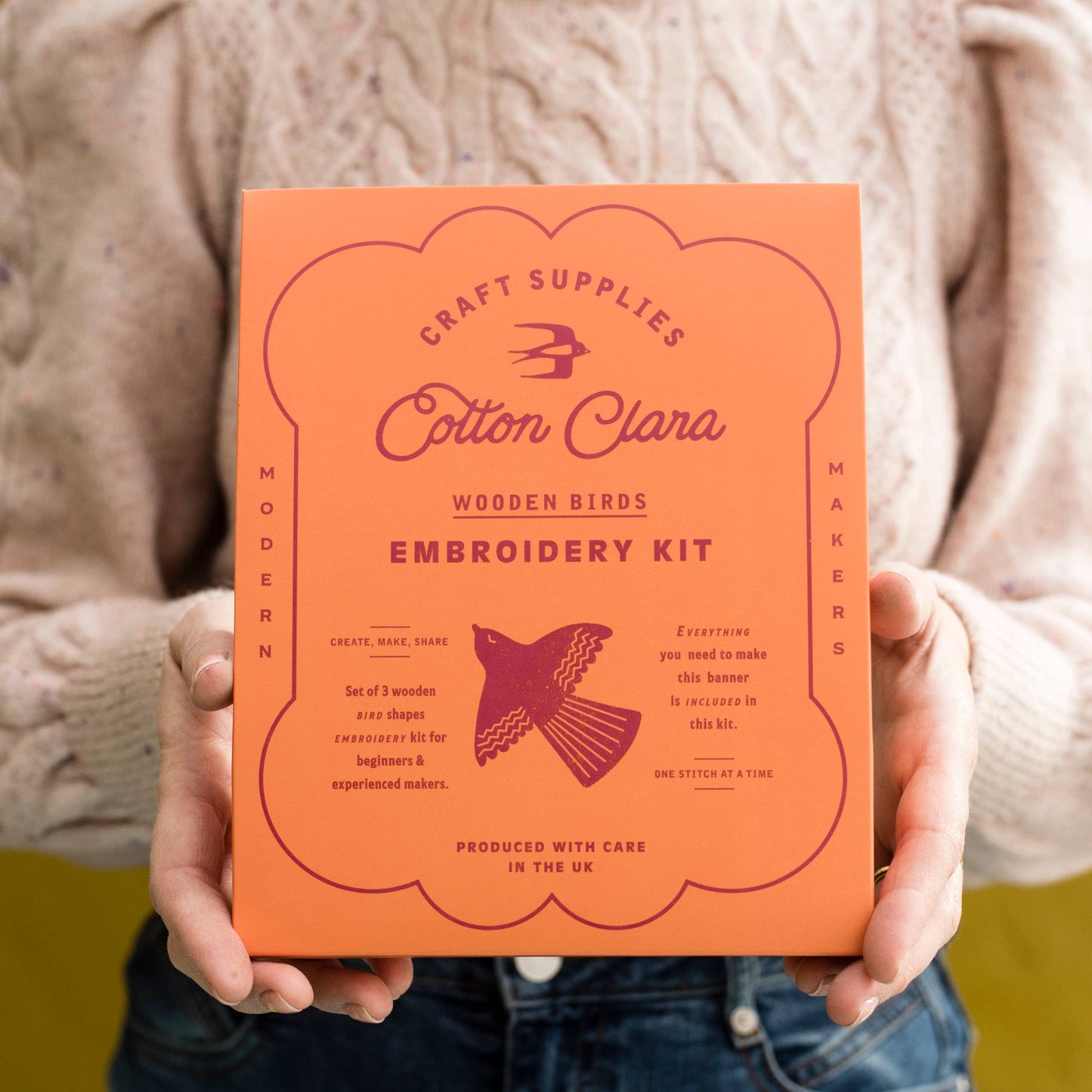 Wooden Bird Embroidery Kit